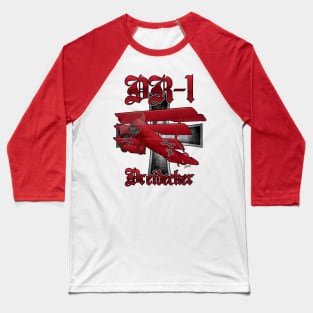 DR-1 Red Baron Triplane WWI Warbird Baseball T-Shirt